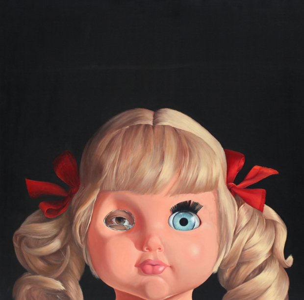 Fadi Al Jabour, Doll 1, from the series Near Death, 2011, oil and acrylic on canvas, 120 x 120 cm