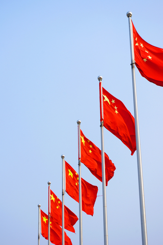Chinese flags (Shutterstock)