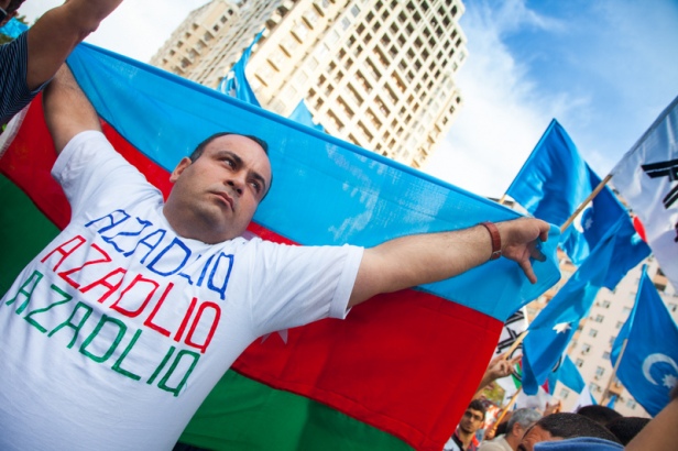 An opposition protest in Baku, September 2013 (Image Demotix/Aziz Karimov)
