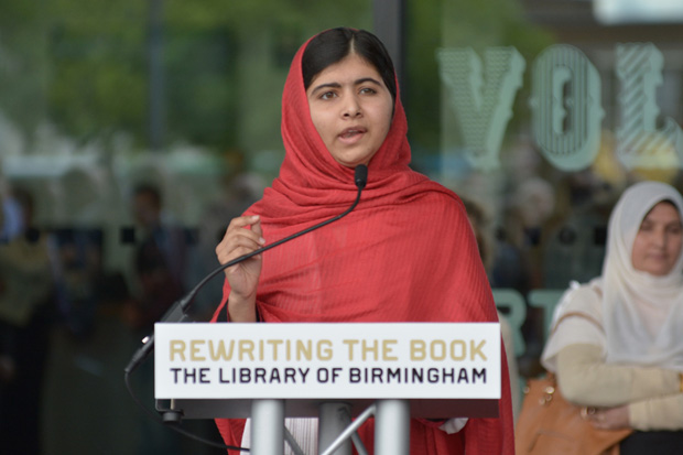 Malala Yousafzai opened the Library of Birmingham in September. Now her own book is banned for 