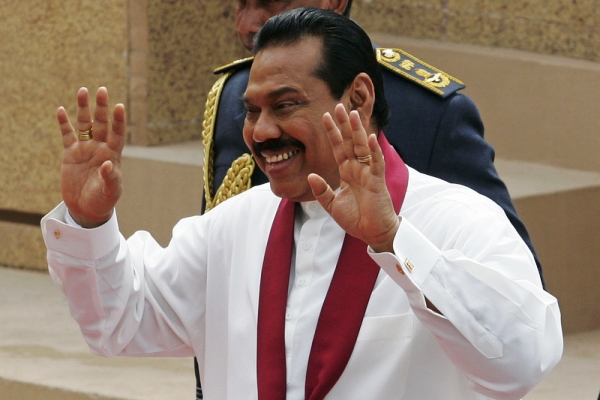 President Rajapaksa of Sri Lanka claims his hands are when it comes to human rights. Image Chamila Karunarathne/Demotix