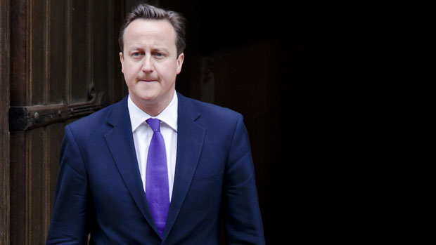 Prime Minister David Cameron leaves The Leveson Inquiry