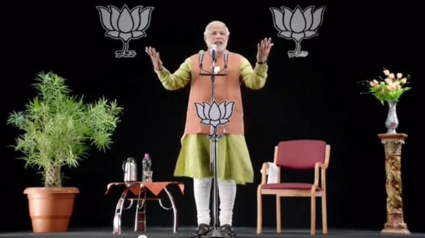 While campaigning to become prime minister, Narendra Modi addressed voters through 3D technology on several occasions (Photo: narendramodiofficial/Flickr/Creative Commons)