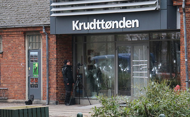 Site of the 14th February 2015 terrorist attack on a debate discussing blasphemy and artistic expression at Krudttønden in Copenhagen, Denmark. (Photo: Benno Hansen / Flickr) 