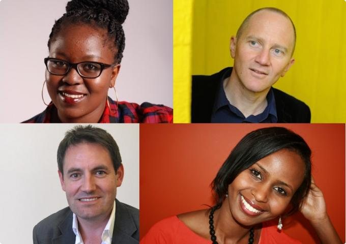 Clockwise from top left: Nadifa Mohamed, Chris Cleave, Zodwa Nyoni, Tim Finch