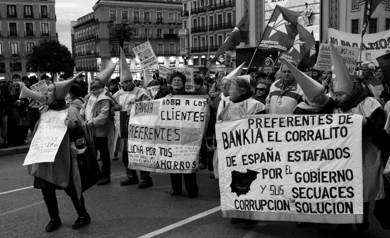 A demonstration through the streets of Madrid in Spain Square to Puerta del Sol to protest against the European financial markets. Alejandro Martínez Vélez / Demotix Alejandro Martínez Vélez / Demotix
