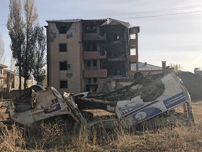 Destruction is still visible in some areas of Yüksekova