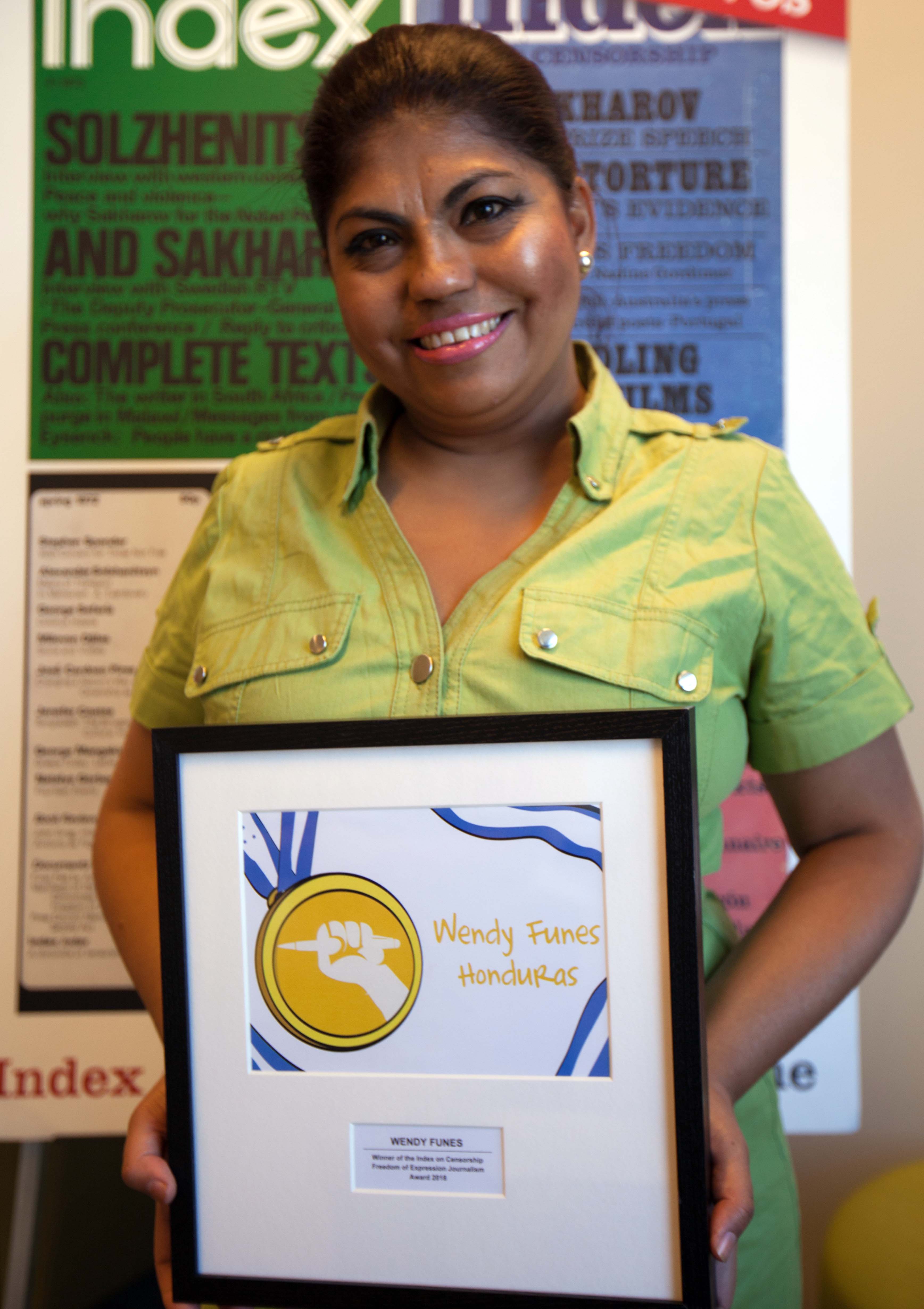 Wendy Funes: “I dedicate this prize to my fellow people of Honduras”