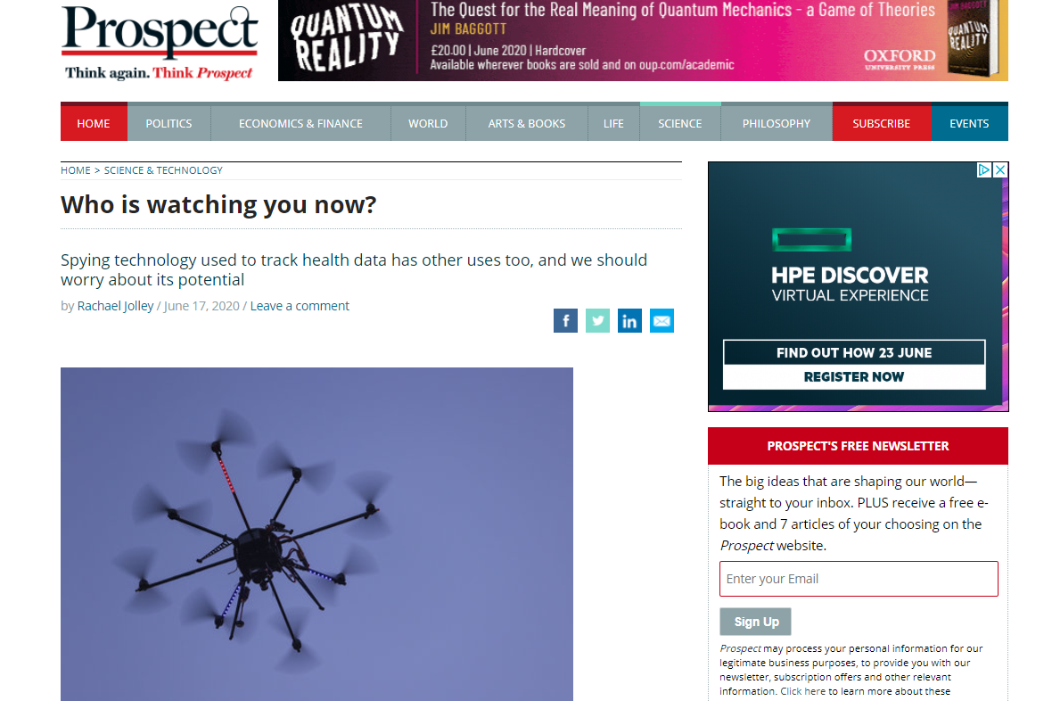 Who is watching you now? (Prospect)