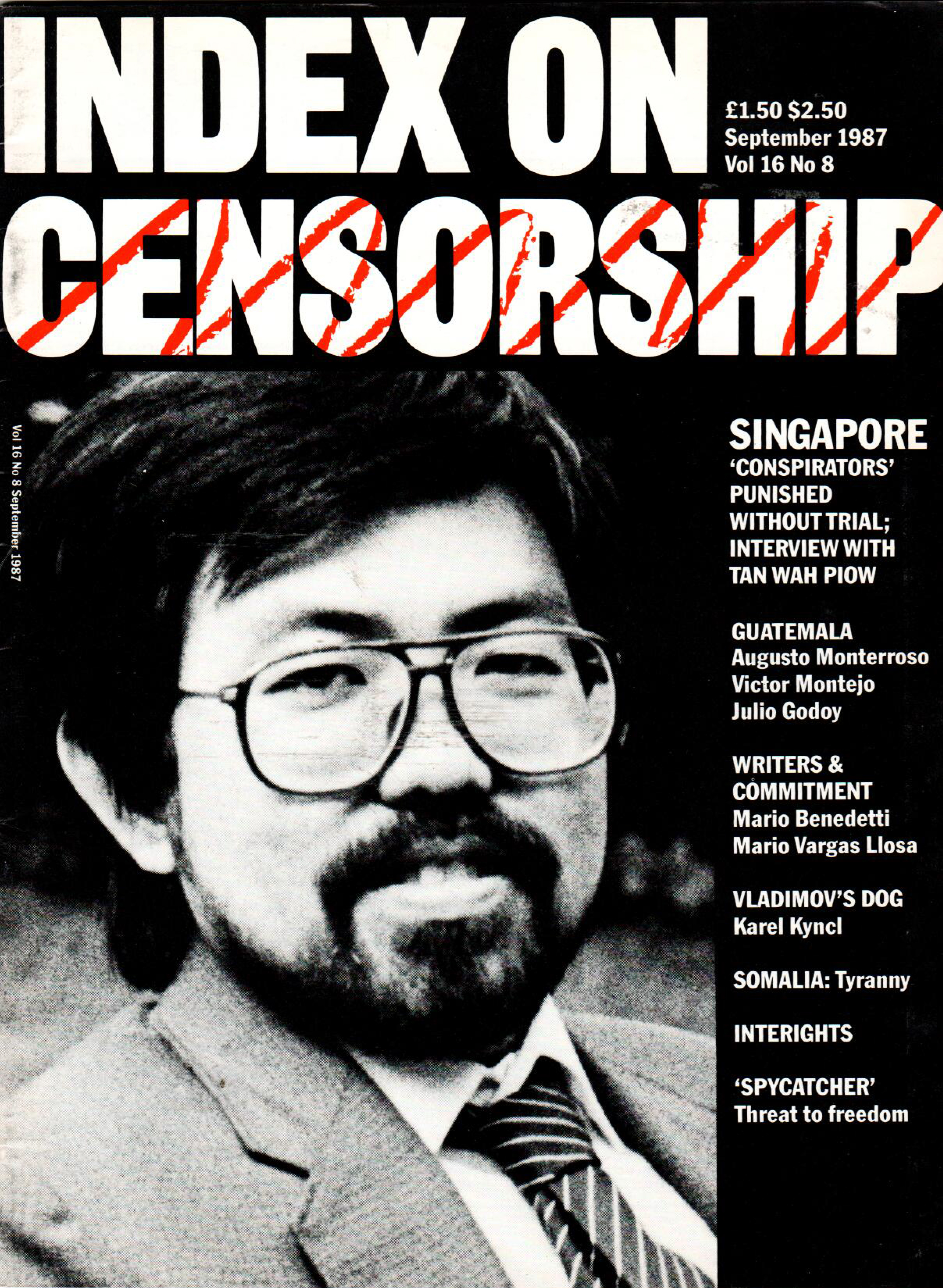 Singapore: Conspirators punished without trial, the September 1987 issue of Index on Censorship magazine.