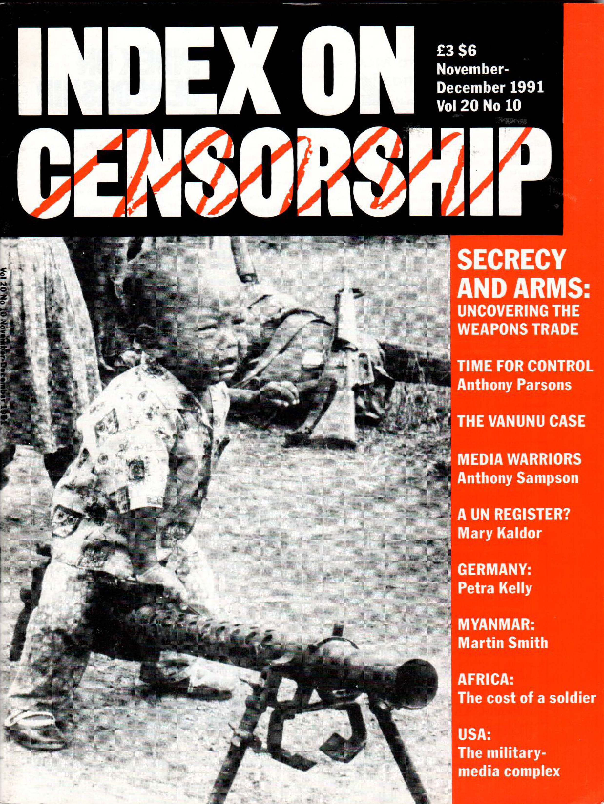 Secrecy and arms, the November 1991 issue of Index on Censorship magazine.