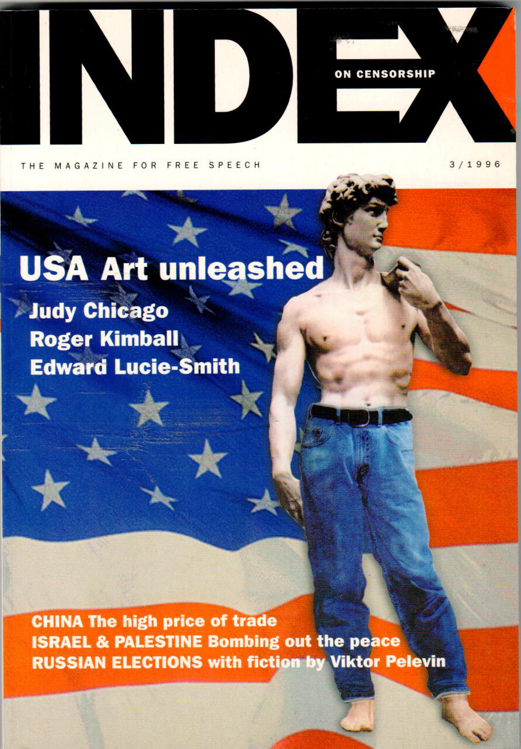 USA: Art unleashed, the July 1996 issue of Index on Censorship magazine.