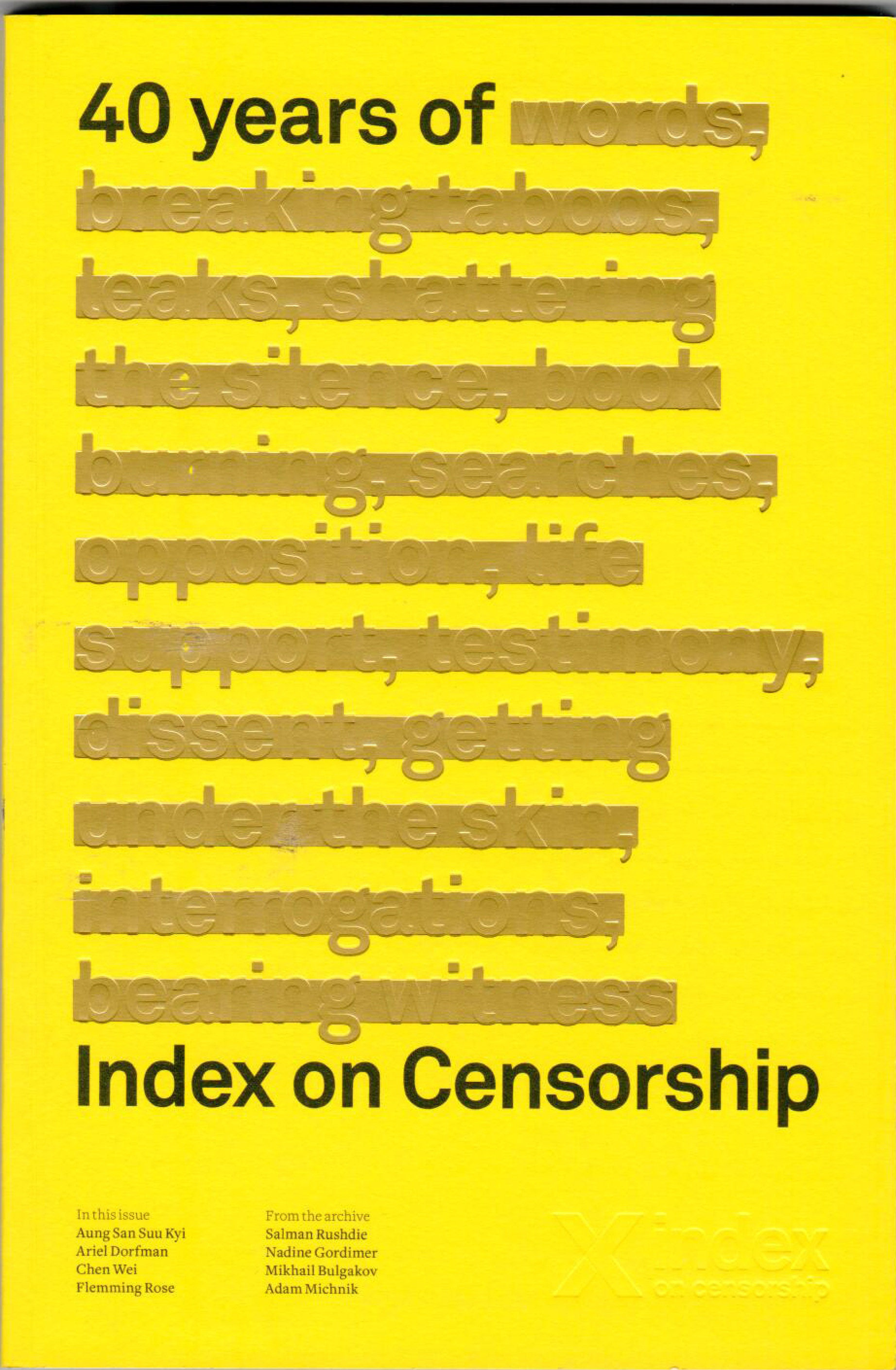 40 years of Index on Censorship