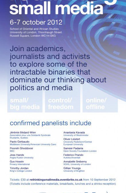 PAST EVENT: 6-7 Oct: Launch of the latest issue of Index, ‘Censors on Campus’, at Rethinking small media