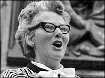 MW1977gay In 1977 Christian campaigner Mary Whitehouse successfully brought charges against the publishers of a magazine that printed a graphic sexual poem about Jesus Christ