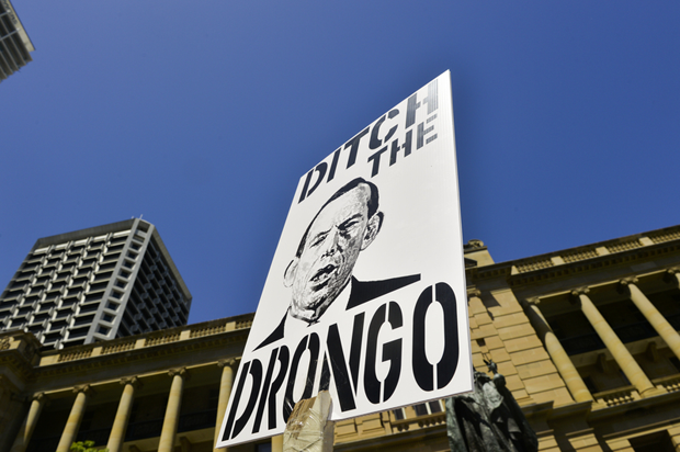 Disillusioned with the Abbott government's agenda, protestors took to the streets of Brisbane on March 16, 2014. The rally was staged as a vote of no confidence in policy that some say goes against principles of humanity, decency, fairness social justice and equity. (Photo: Claudia Baxter / Demotix)