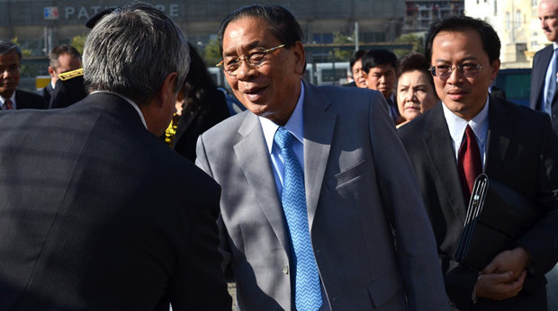 The Laotian president, Choummaly Sayasone, made a five day official visit to France in October 2013 -- the first such visit in 60 years. (Photo: Serge Mouraret / Demotix) 