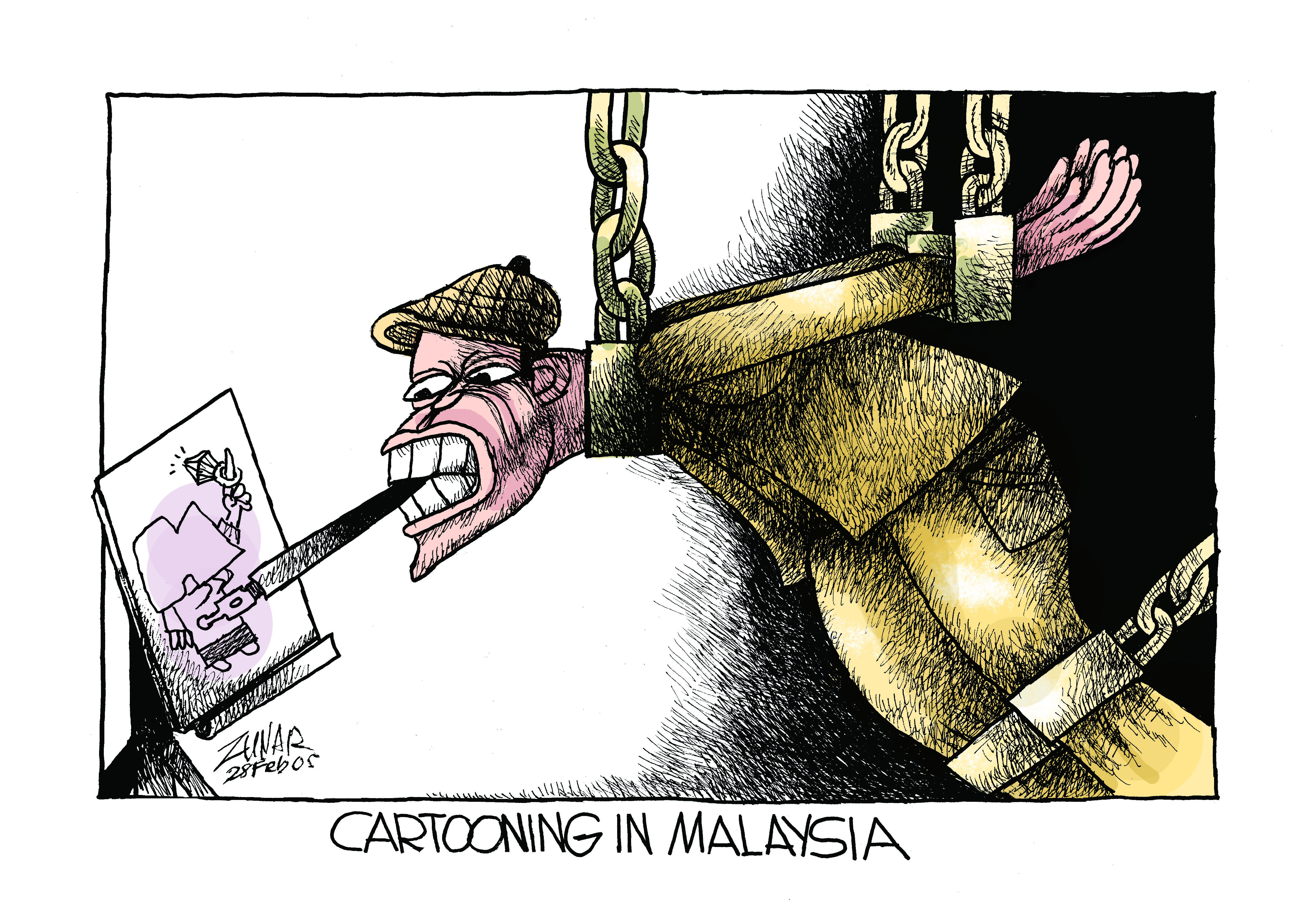 14 May: Zunar in conversation with Martin Rowson