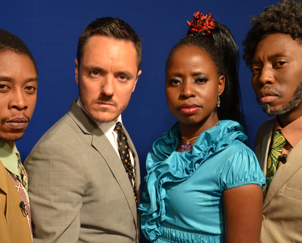 Cast members of Zambezi News, pictured left to right – Michael Kudakwashe, Samm Farai Monro, Chipo Chikara and Tongai Makawa