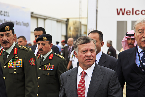 Abdullah II of Jordan at SOFEX conference opening in Amman. Ahmad A Atwah / Shutterstock.com