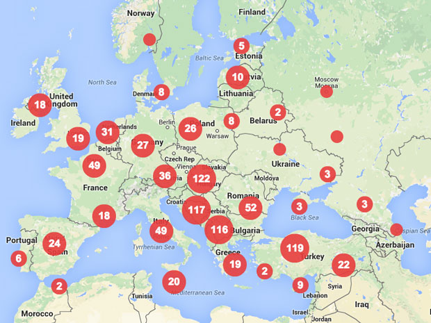Обновленная Карта нарушений прав журналистов в Европе теперь охватывает Россию, Украину и Беларусь