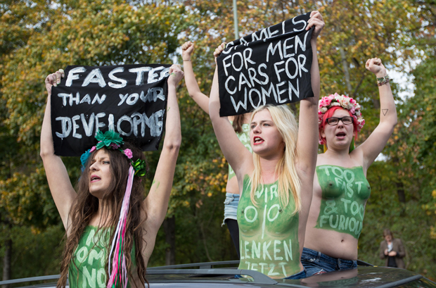 Femen activists demonstrate in Berlin