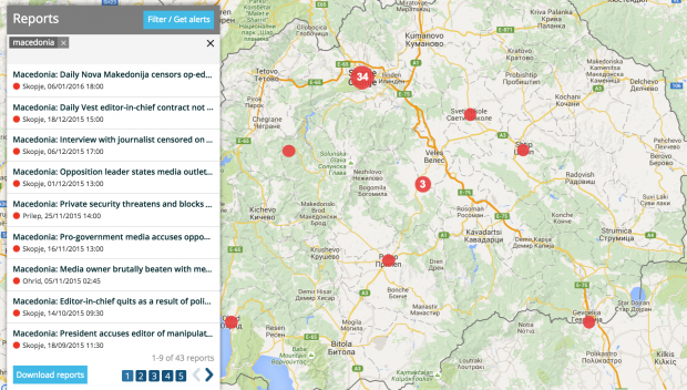 North Macedonia map Jan16