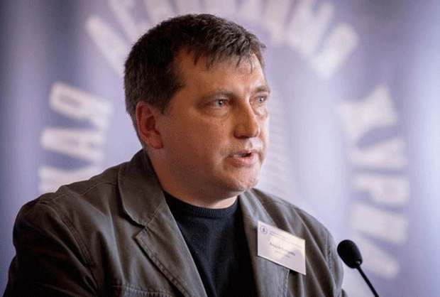 Andrei Bastunets, chairperson of the Belarusian Association of Journalists (Belarusian Association of Journalists)