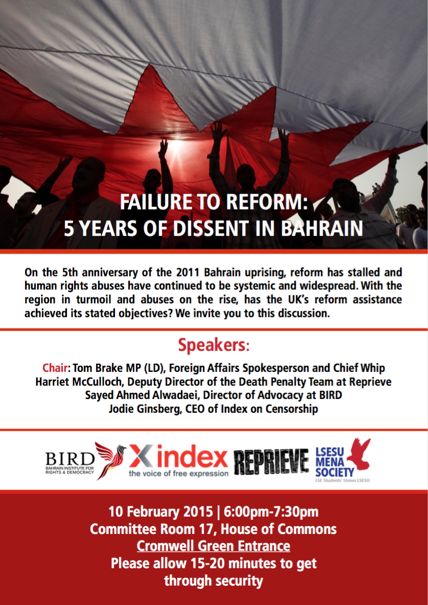 10 Feb: Failure to reform: Five years of dissent in Bahrain