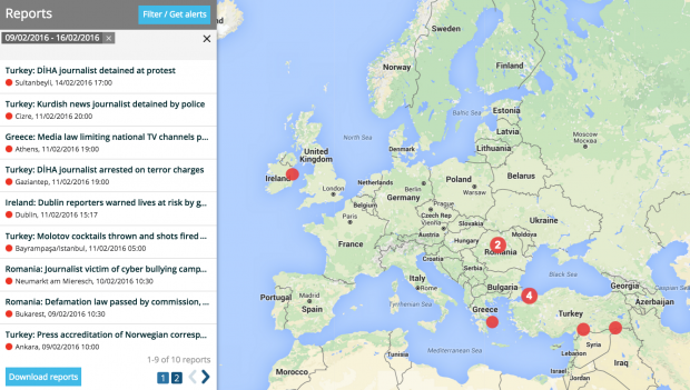 Mapping Media Freedom: Week in focus