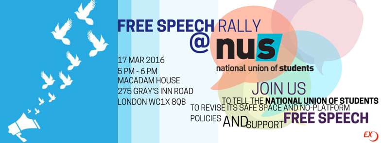 17 March: NUS must revise safe space and no platform policies