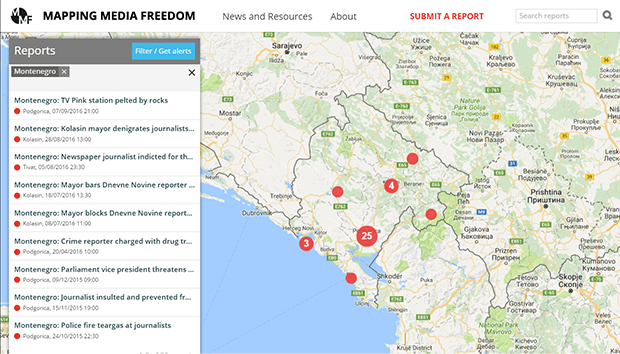 In the past two months three threats to media freedom involving the mayor of Kolasin, a town in Montenegro, have been reported to Mapping Media Freedom.