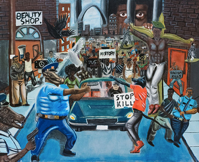 Groups condemn removal of police protest painting from US Capitol