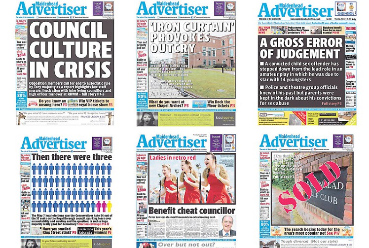 Small publishers and local newspapers like the Maidenhead Advertiser could be targeted if Section 40 is implemented.