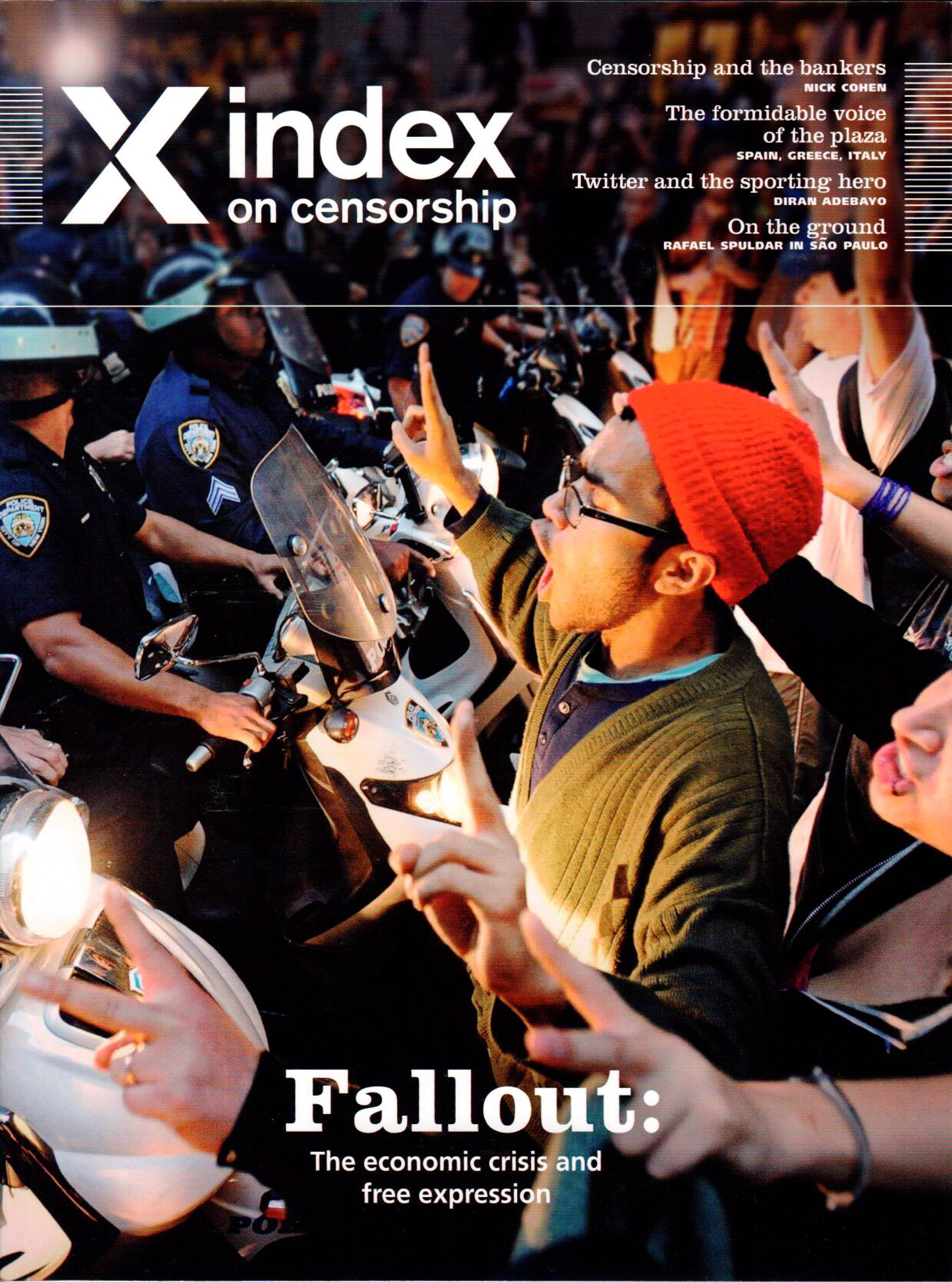 Fallout, the spring 2013 issue of Index on Censorship magazine examines the impact the 2008 economic crisis had on freedom of expression