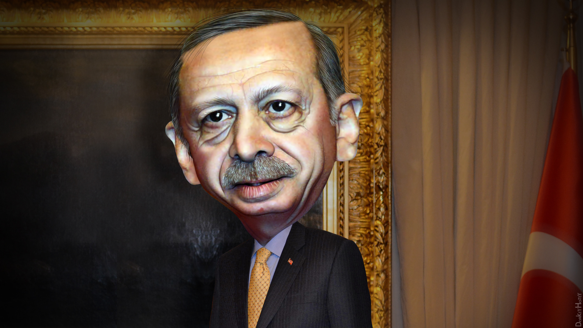 Recep Tayyip Erdogan (Illustration by Donkey Hotey / Flickr