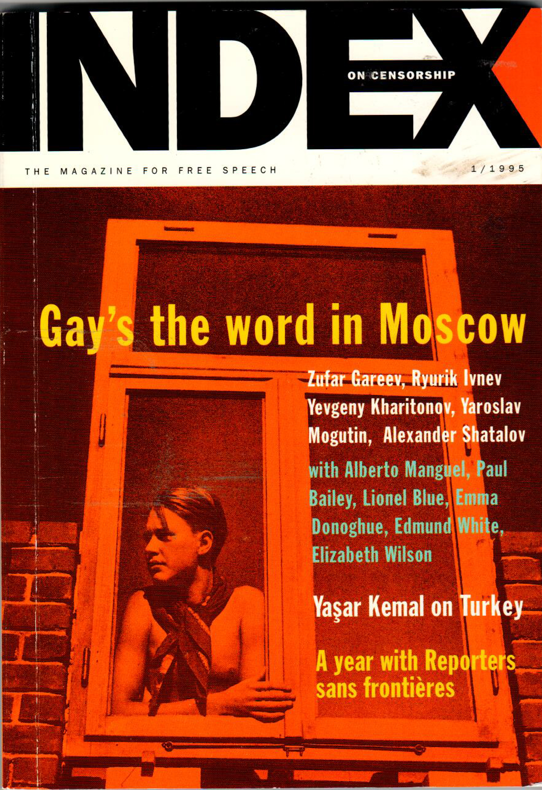 Gay's the word in Moscow, the January 1995 issue of Index on Censorship magazine.
