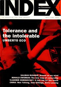 Tolerance and the intolerable, the May 1994 issue of Index on Censorship magazine