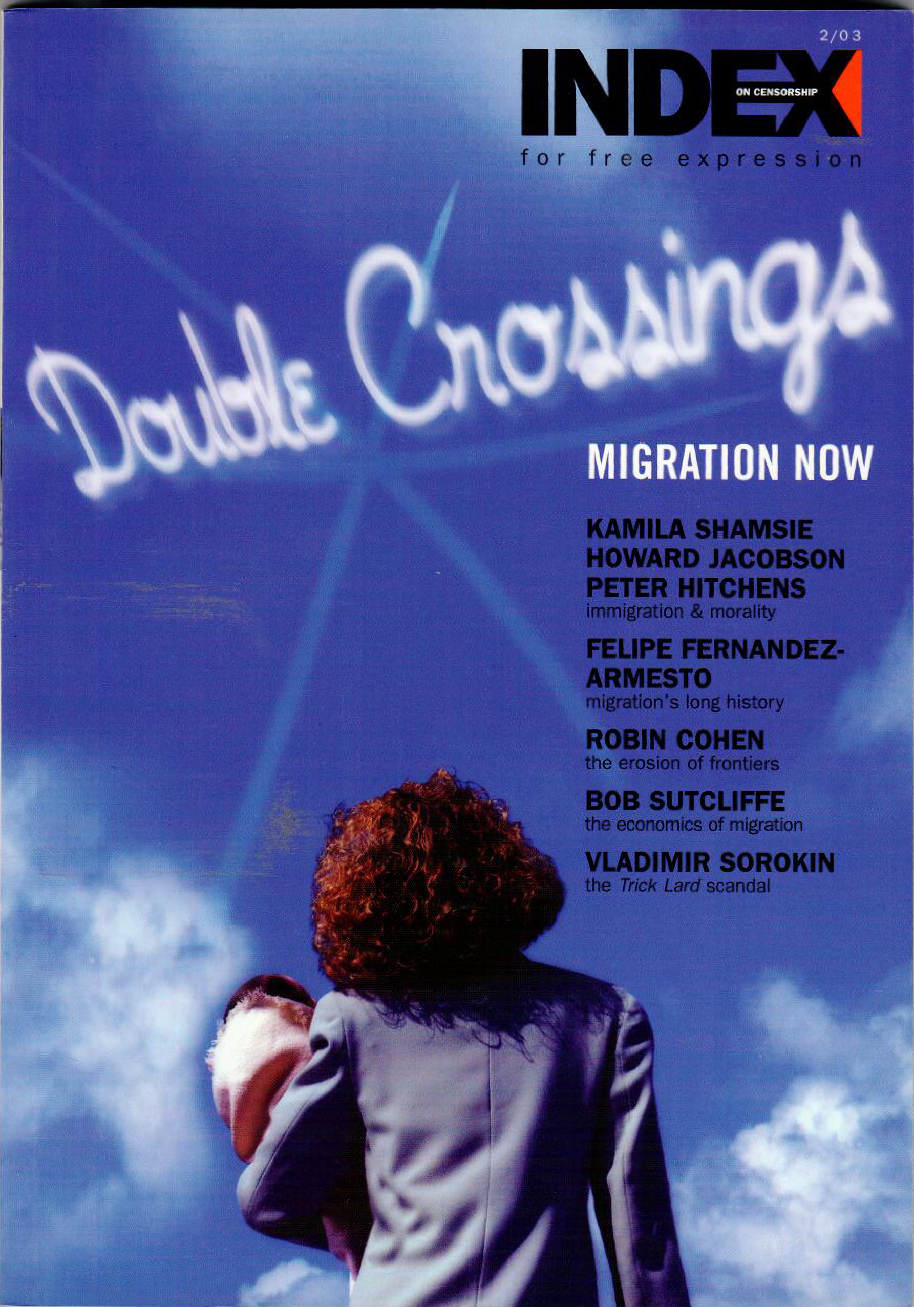 Double crossings, the summer 2003 issue of Index on Censorship magazine.