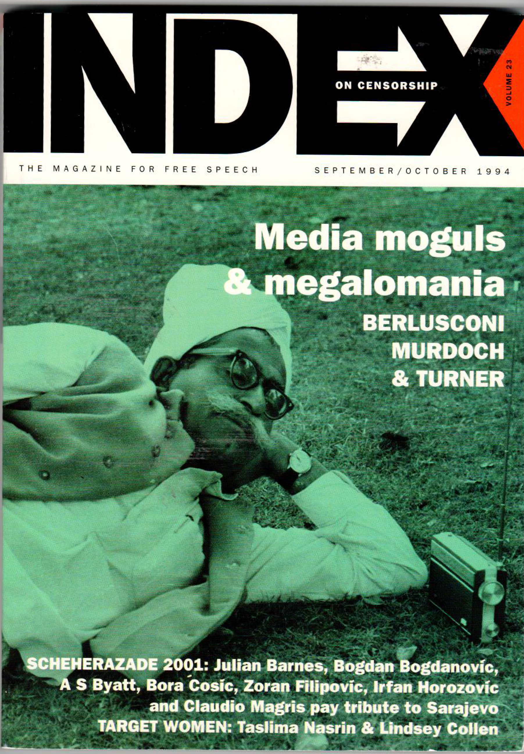 Media moguls & megalomania, the September 1994 issue of Index on Censorship magazine