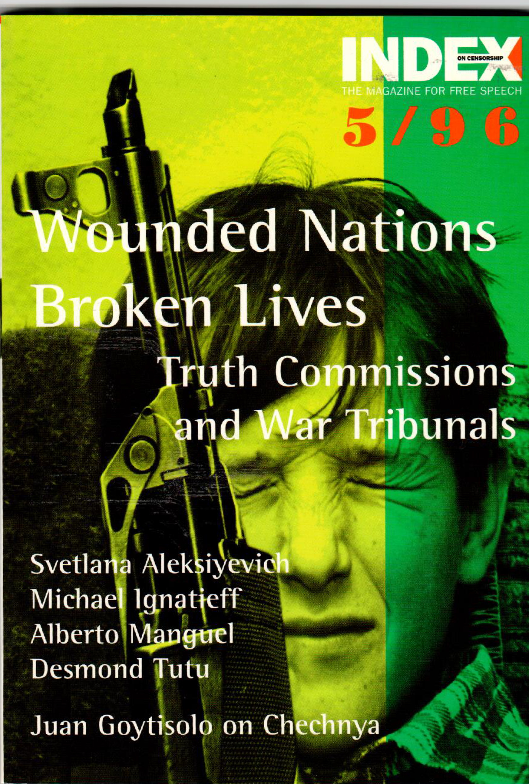 Wounded nations, broken lives, the September 1996 issue of Index on Censorship magazine.