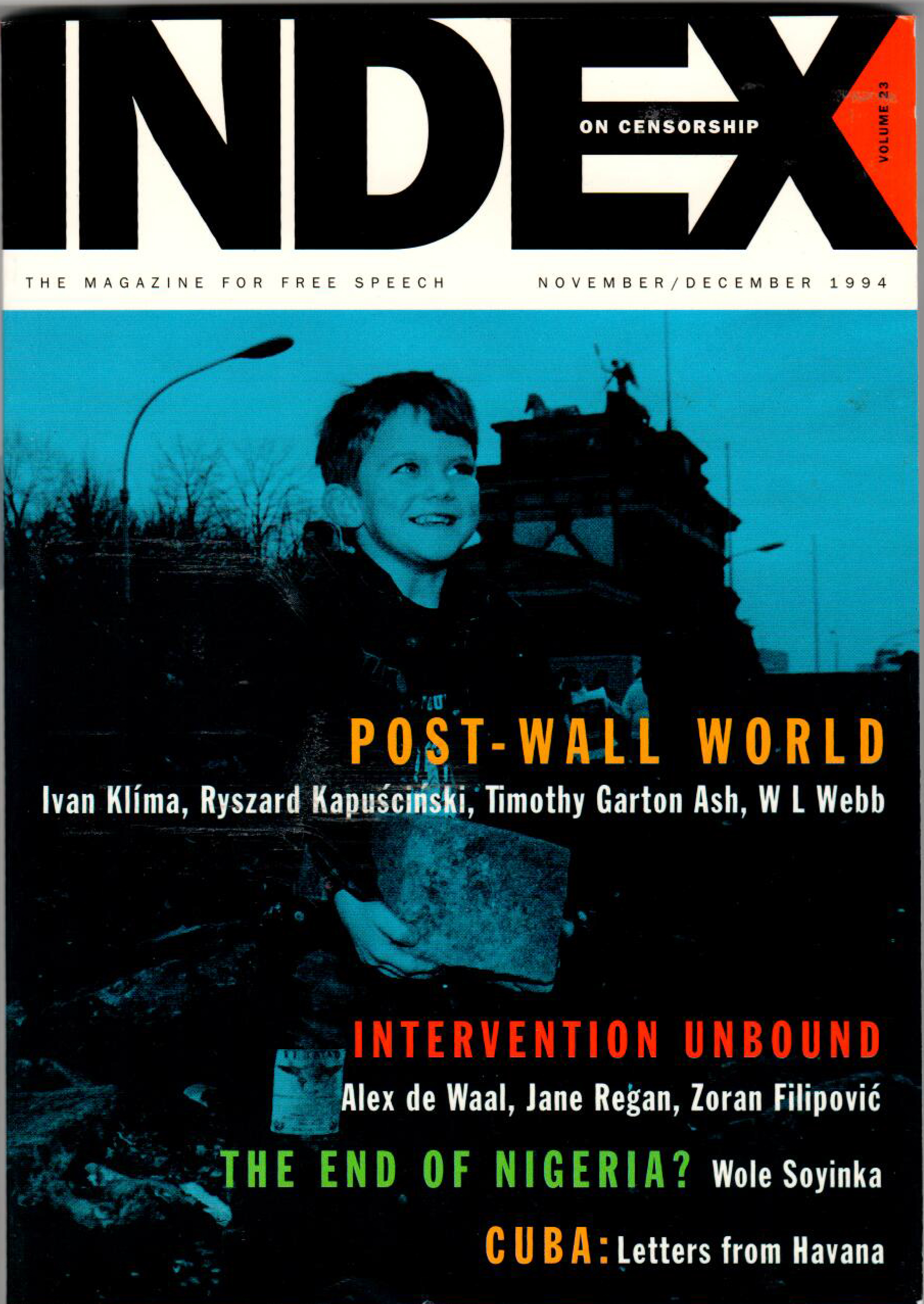 Post-Wall world, November 1994 issue of Index on Censorship magazine.