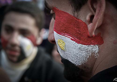 Egyptian protesters, Tahrir Square, February 2011. Credit: Ahmad Hammoud