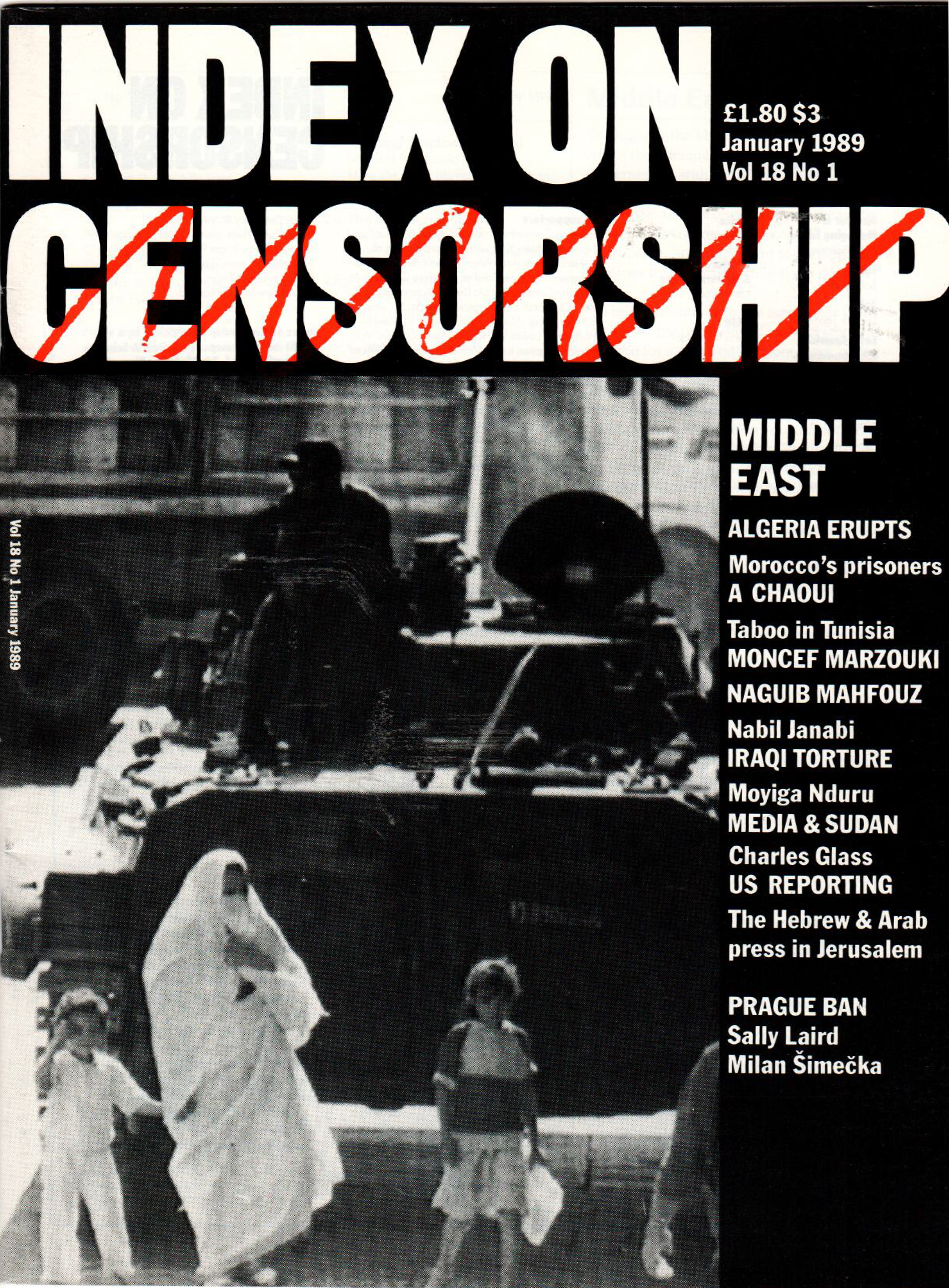 Middle East: Algeria erupts, the January 1989 issue of Index on Censorship magazine.