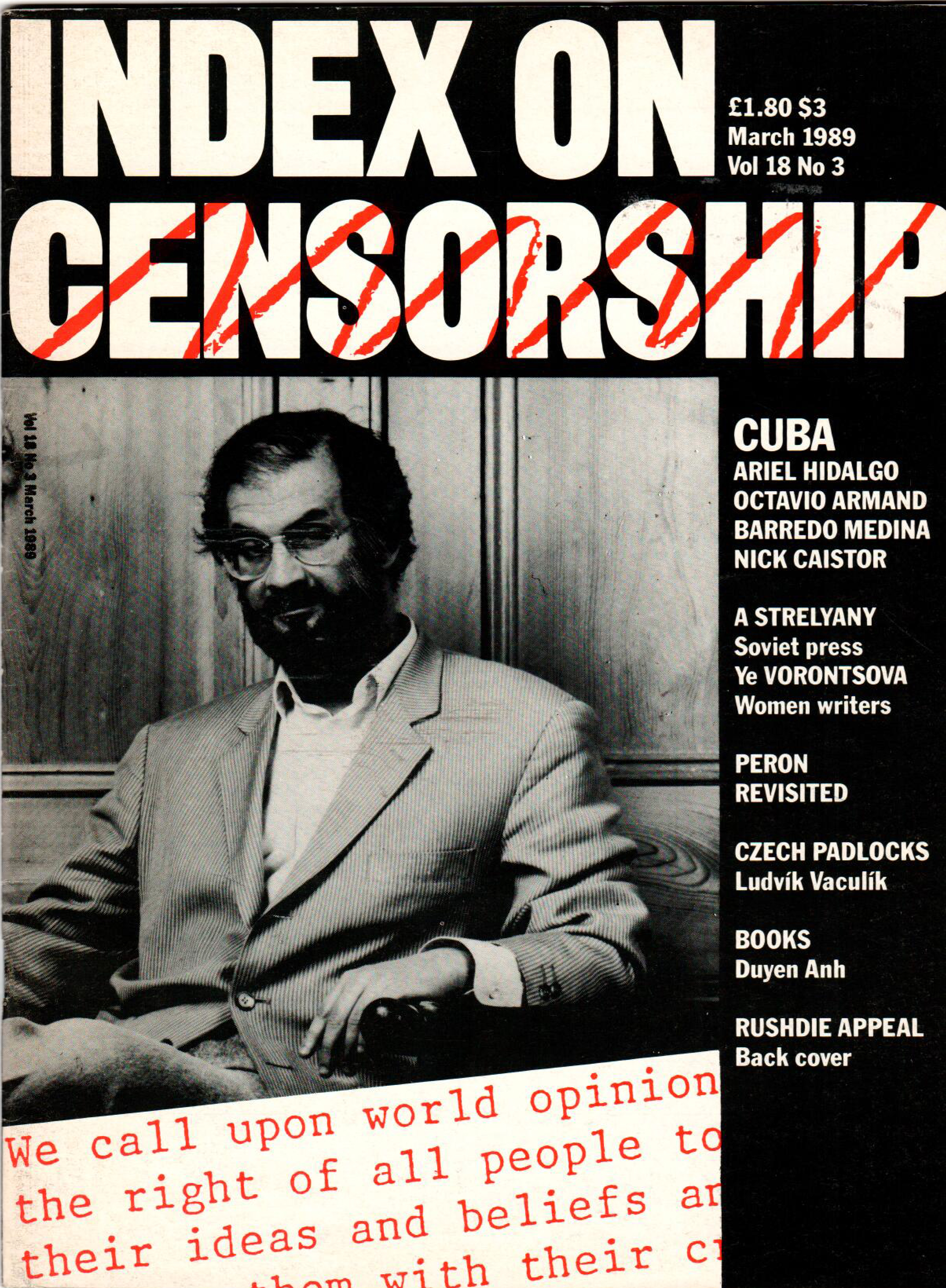 Cuba today, the March 1989 issue of Index on Censorship magazine.