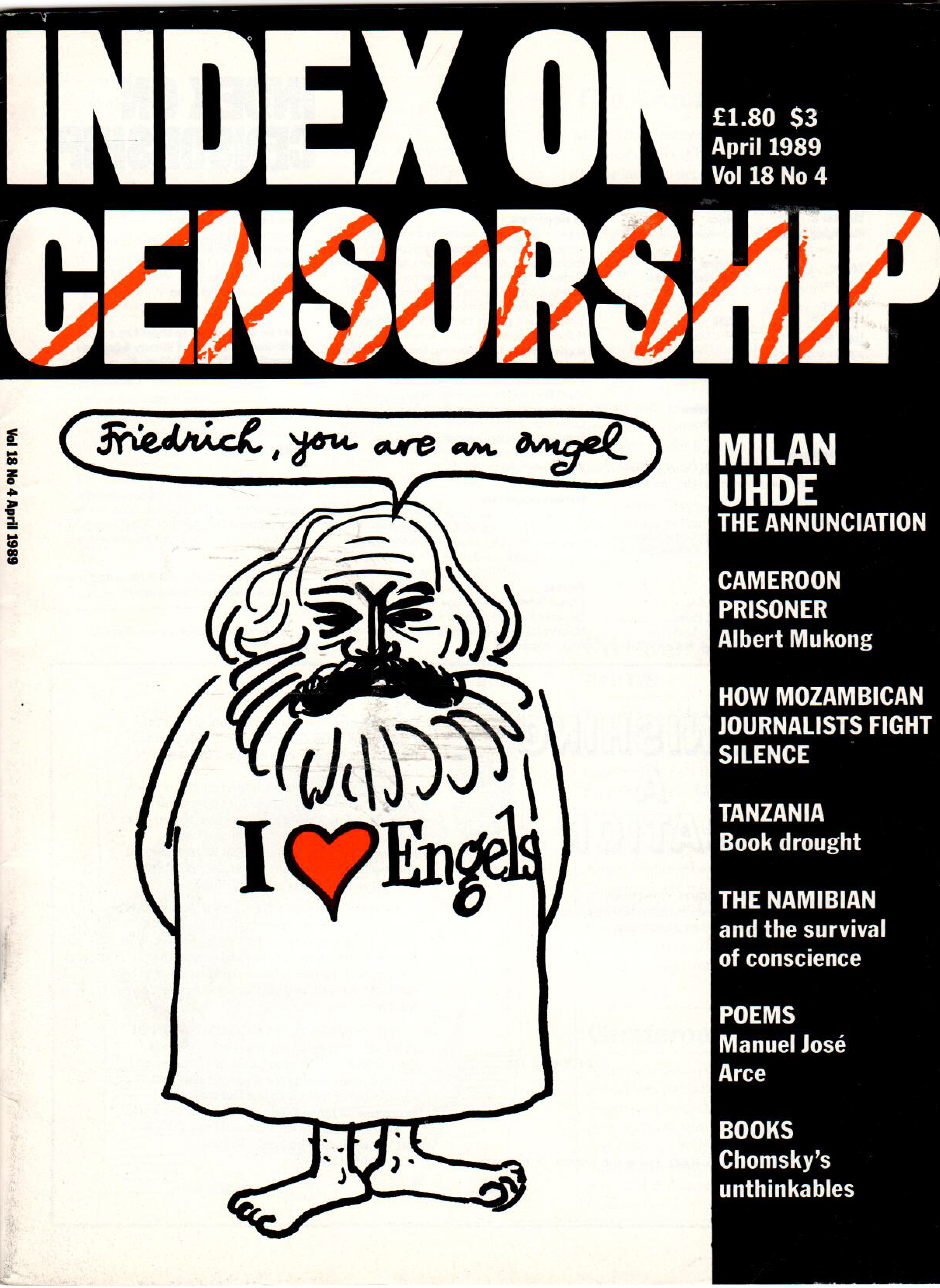 Czechoslovakia:The Annunciation , the April 1989 issue of Index on Censorship.