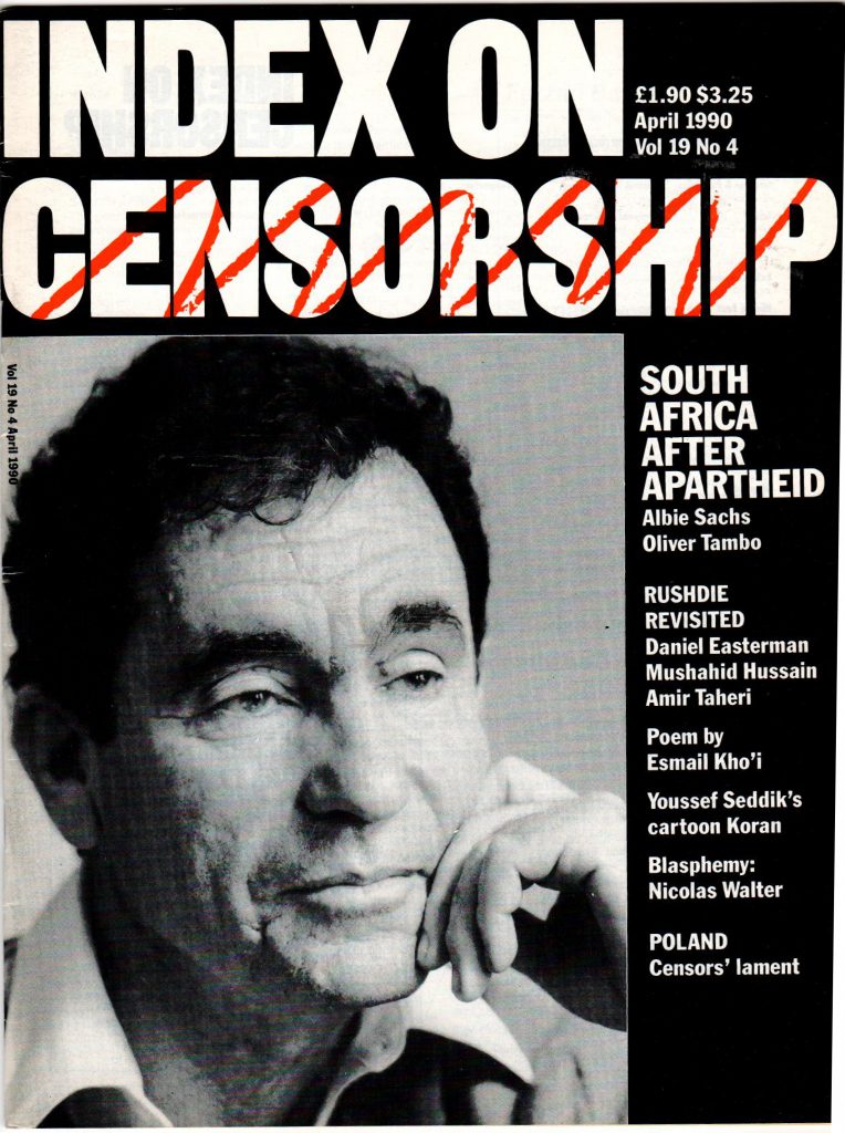 South Africa after Apartheid, the April 1990 issue of Index on Censorship magazine.