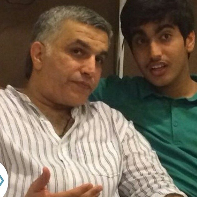 Nabeel Rajab with his son, Adam Rajab