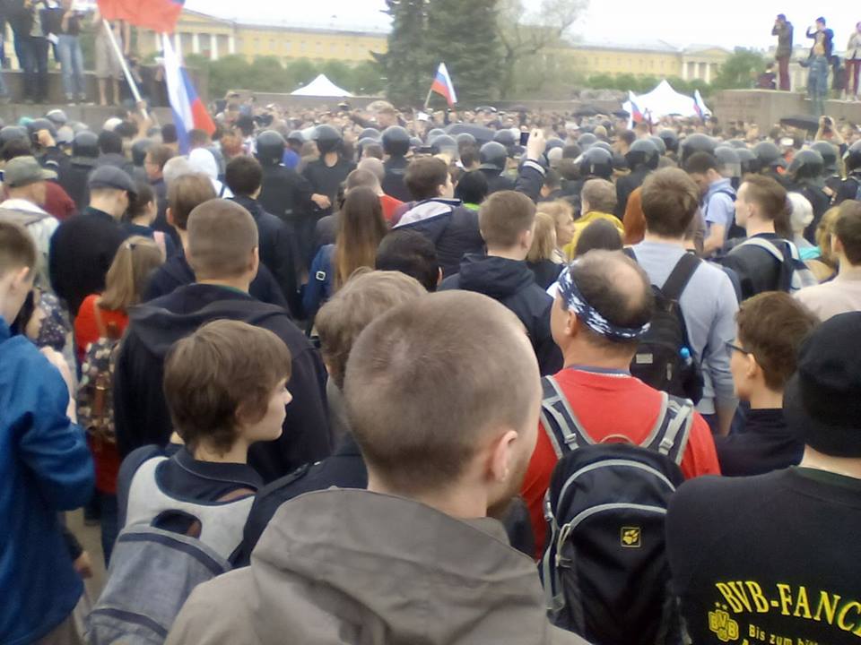 Protesters in St. Petersburg demonstrated against corruption in Russia (Photo: Andrey Kalikh)