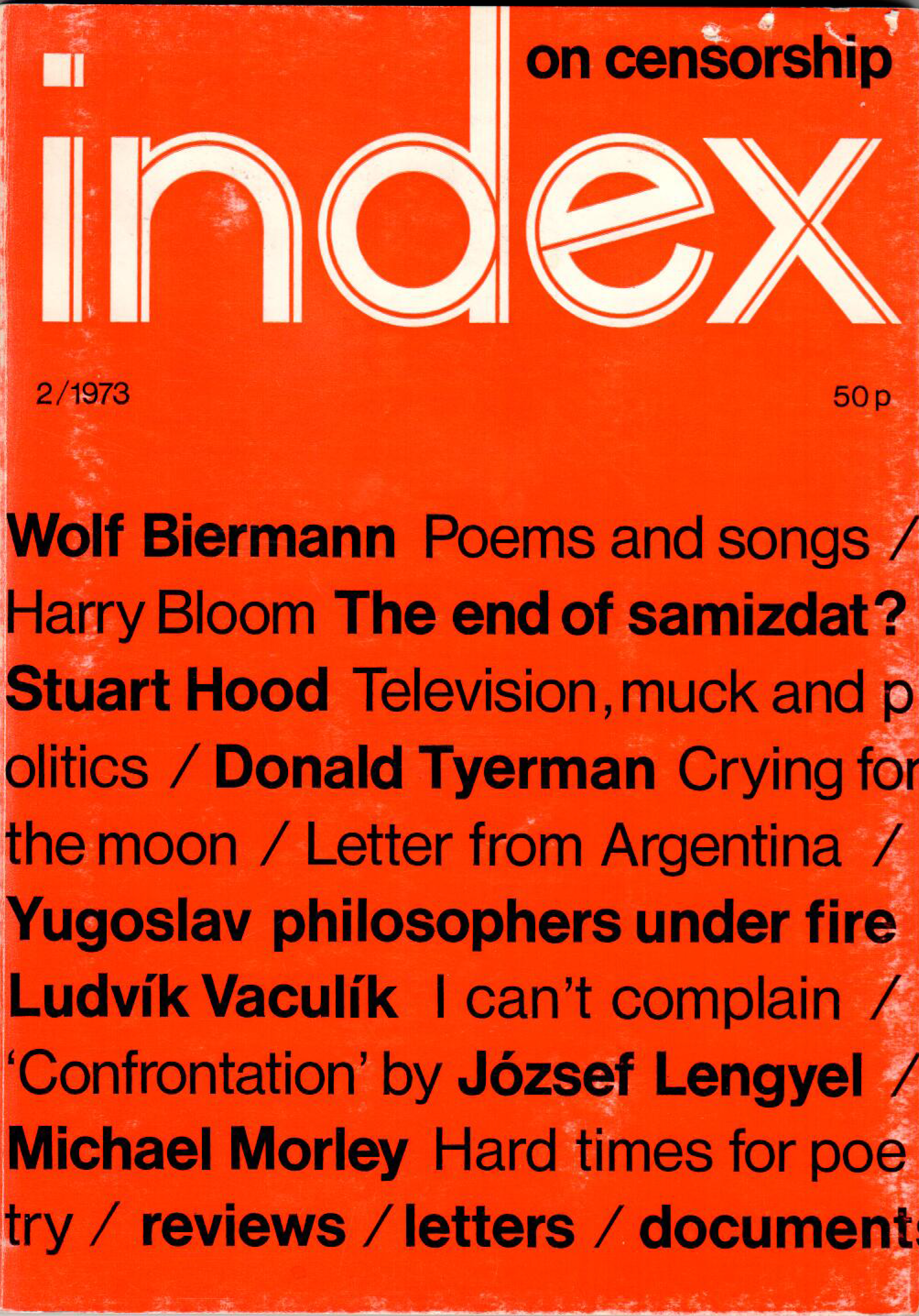 The end of samizdat?, the Summer 1973 issue of Index on Censorship magazine